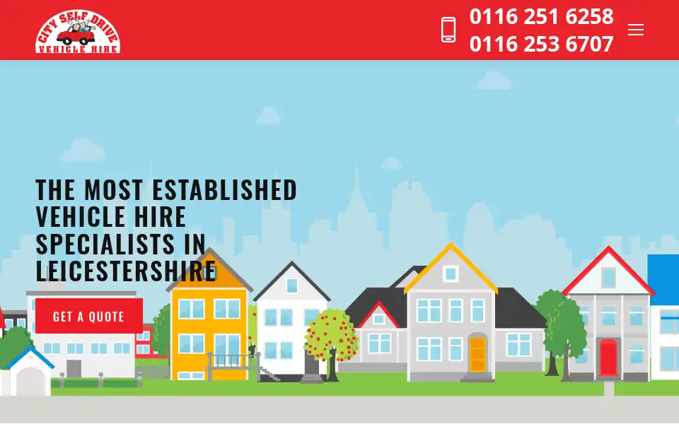 Screenshot of cityselfdrivehire.co.uk