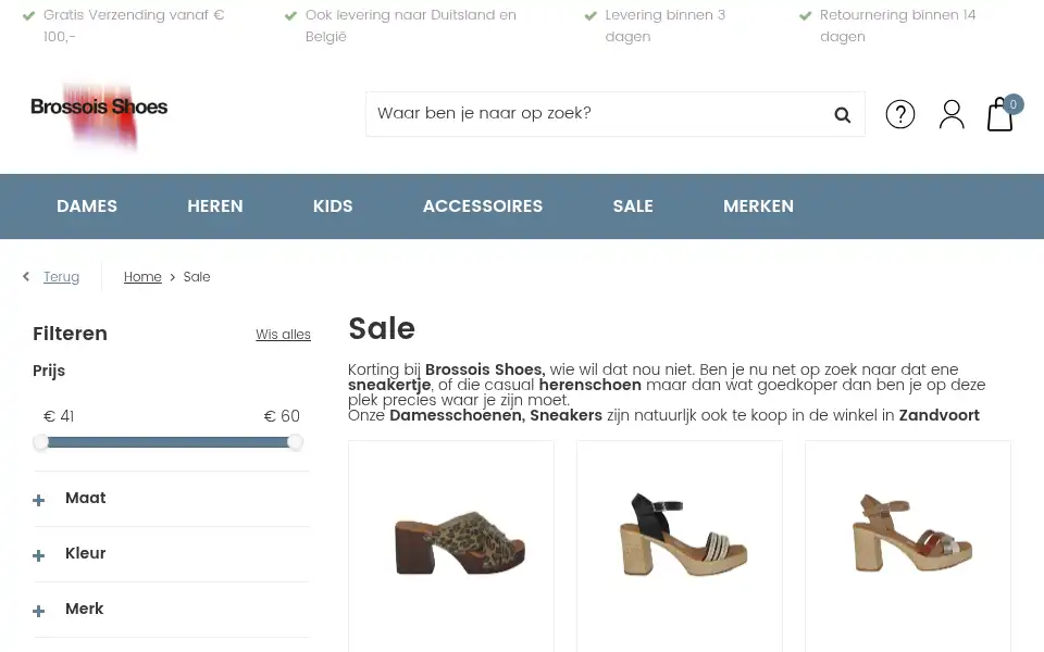 Screenshot of cityshoes.nl