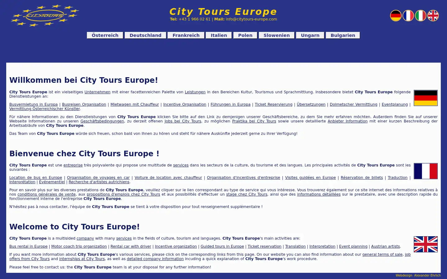 Screenshot of citytours-europe.com