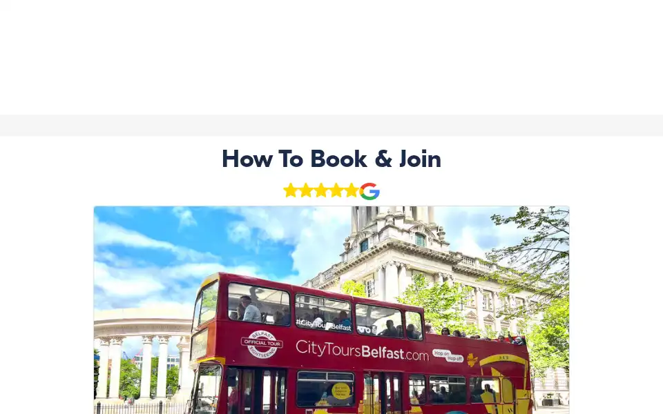 Screenshot of citytoursbelfast.com