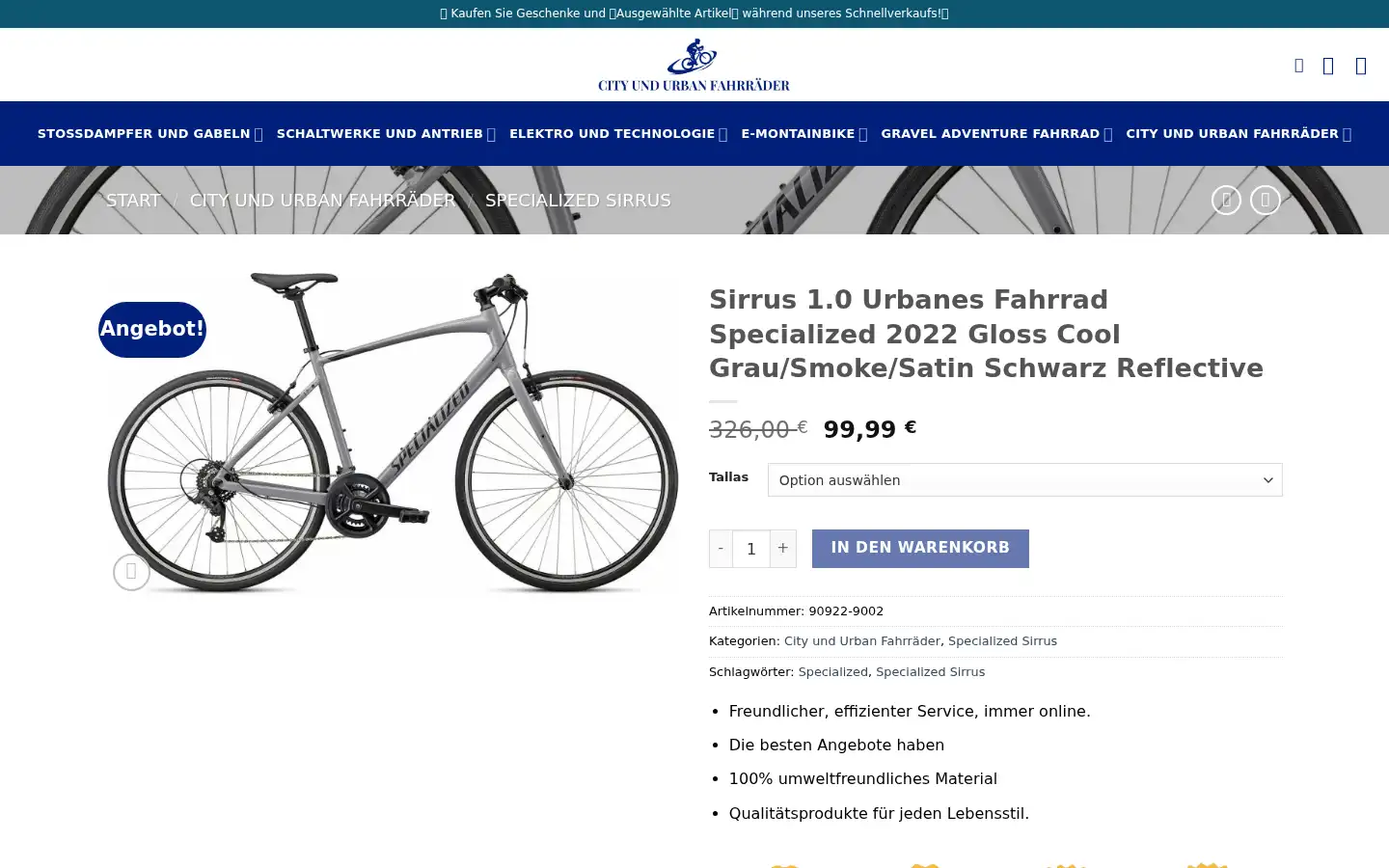 Screenshot of cityundurbanfahrrader.com