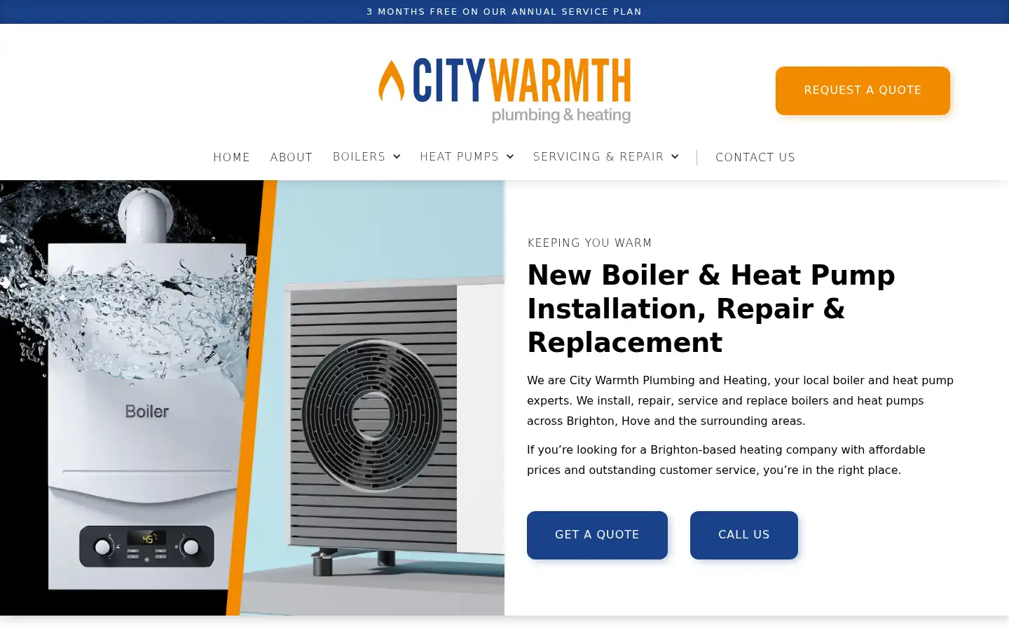 Screenshot of citywarmth.co.uk