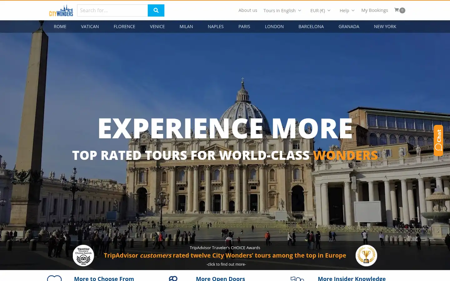 Screenshot of citywonders.com