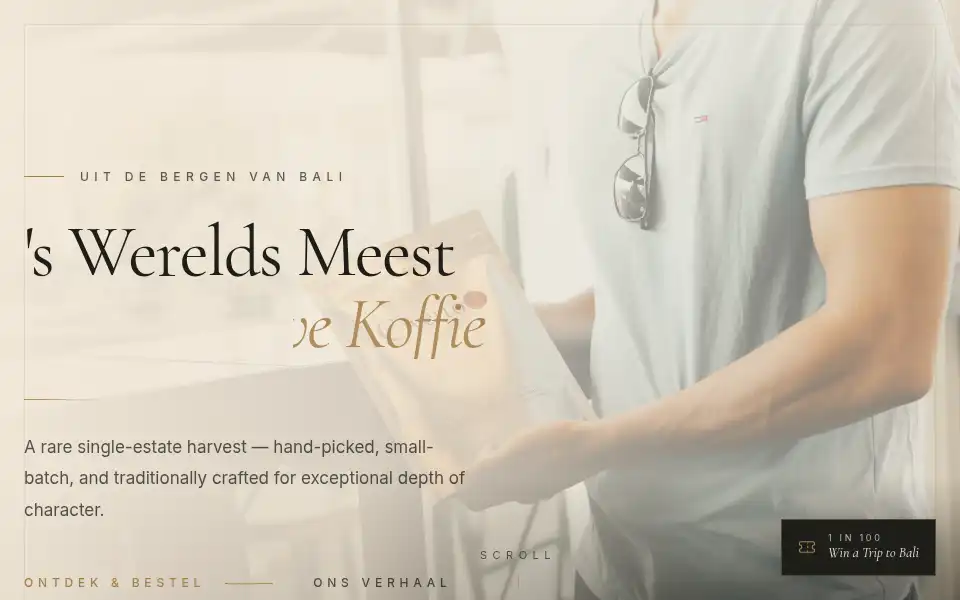 Screenshot of civetto.coffee