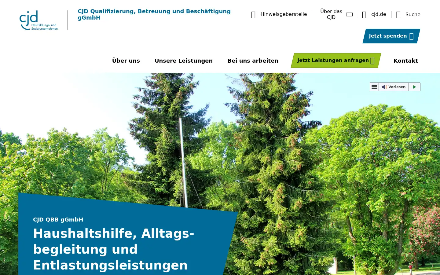 Screenshot of cjd-dienstleistungsagentur.de