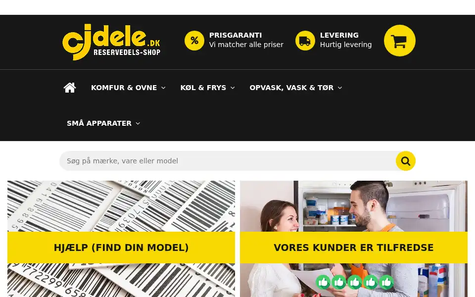 Screenshot of cjdele.dk