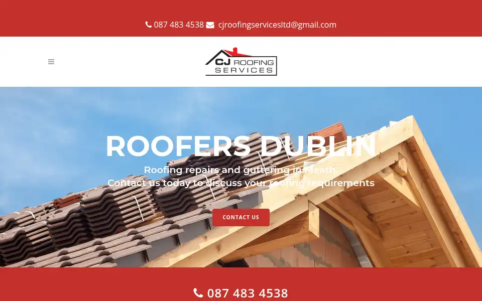 Screenshot of cjroofingservices.ie