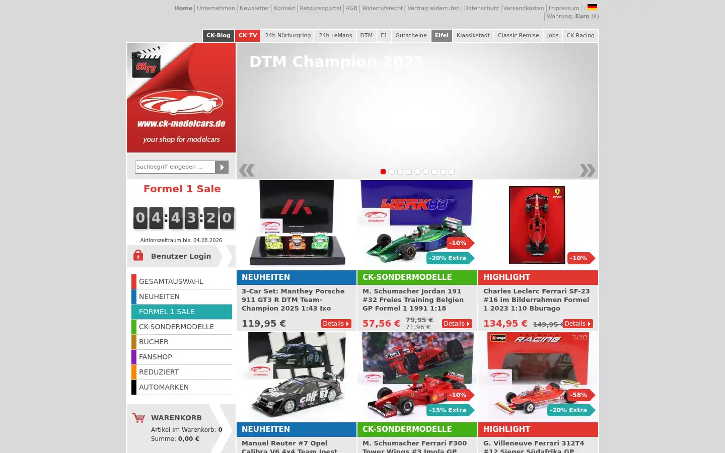 Screenshot of ck-modelcars.de