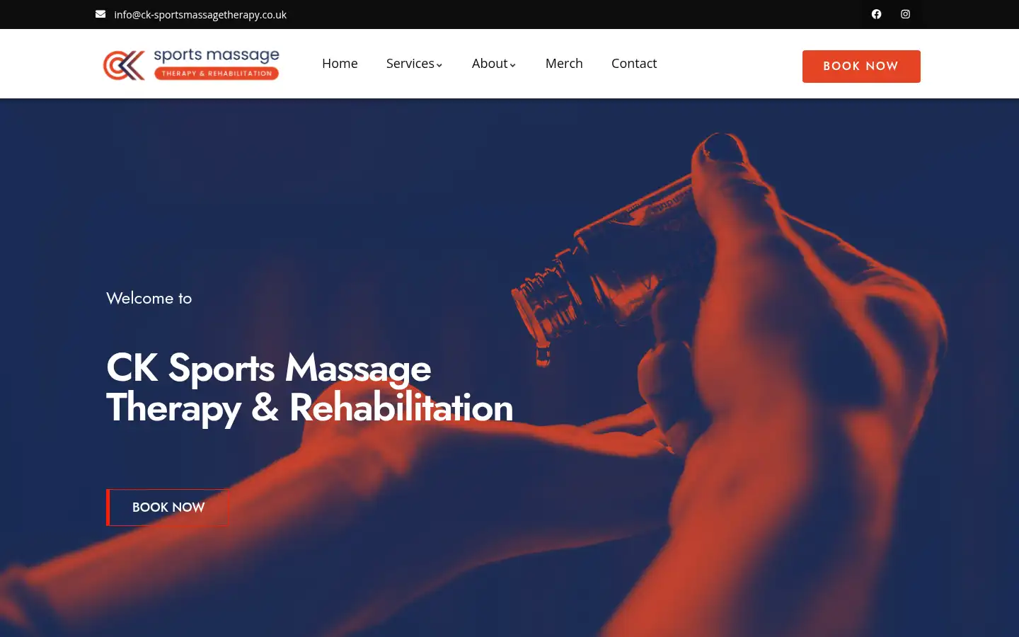 Screenshot of ck-sportsmassagetherapy.co.uk