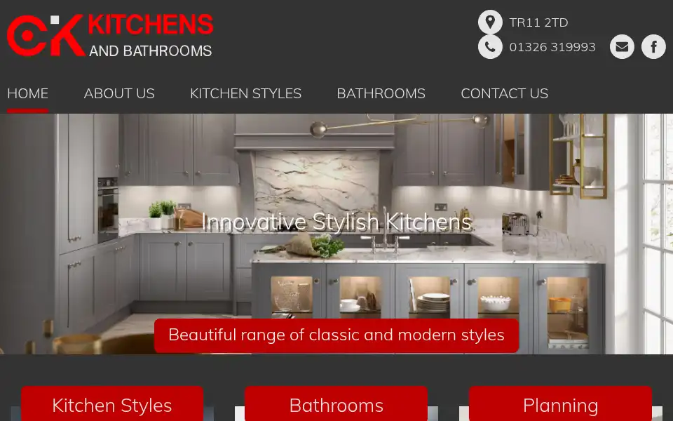 Screenshot of ckkitchens.co.uk