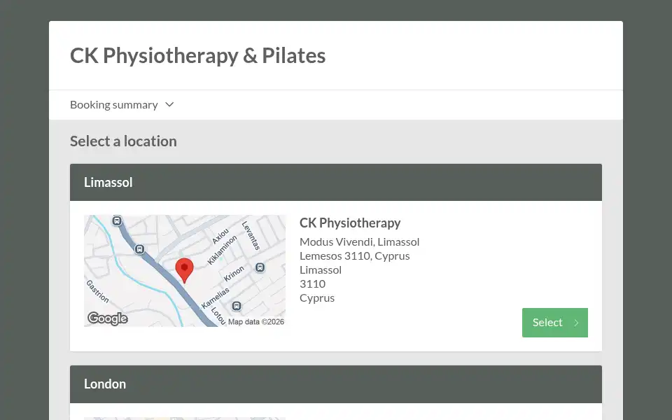 Screenshot of ckpilates.co