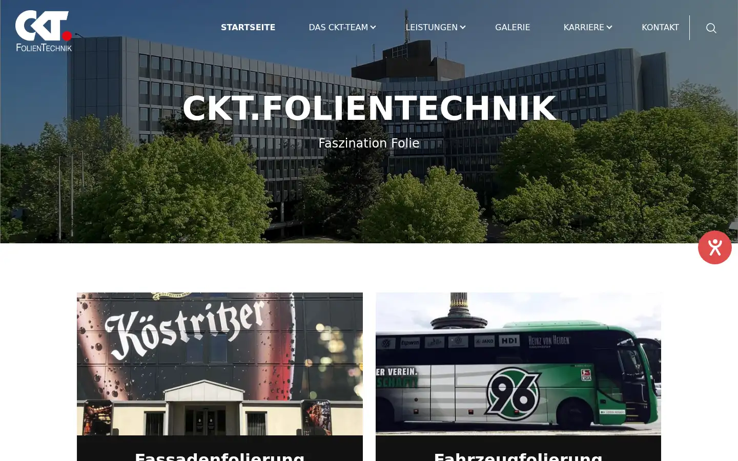 Screenshot of ckt-folientechnik.de