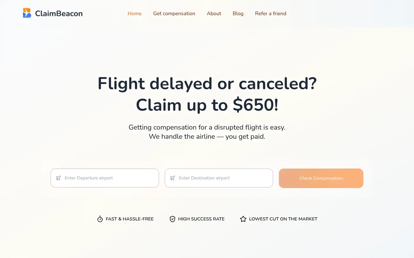 Screenshot of claimbeacon.com