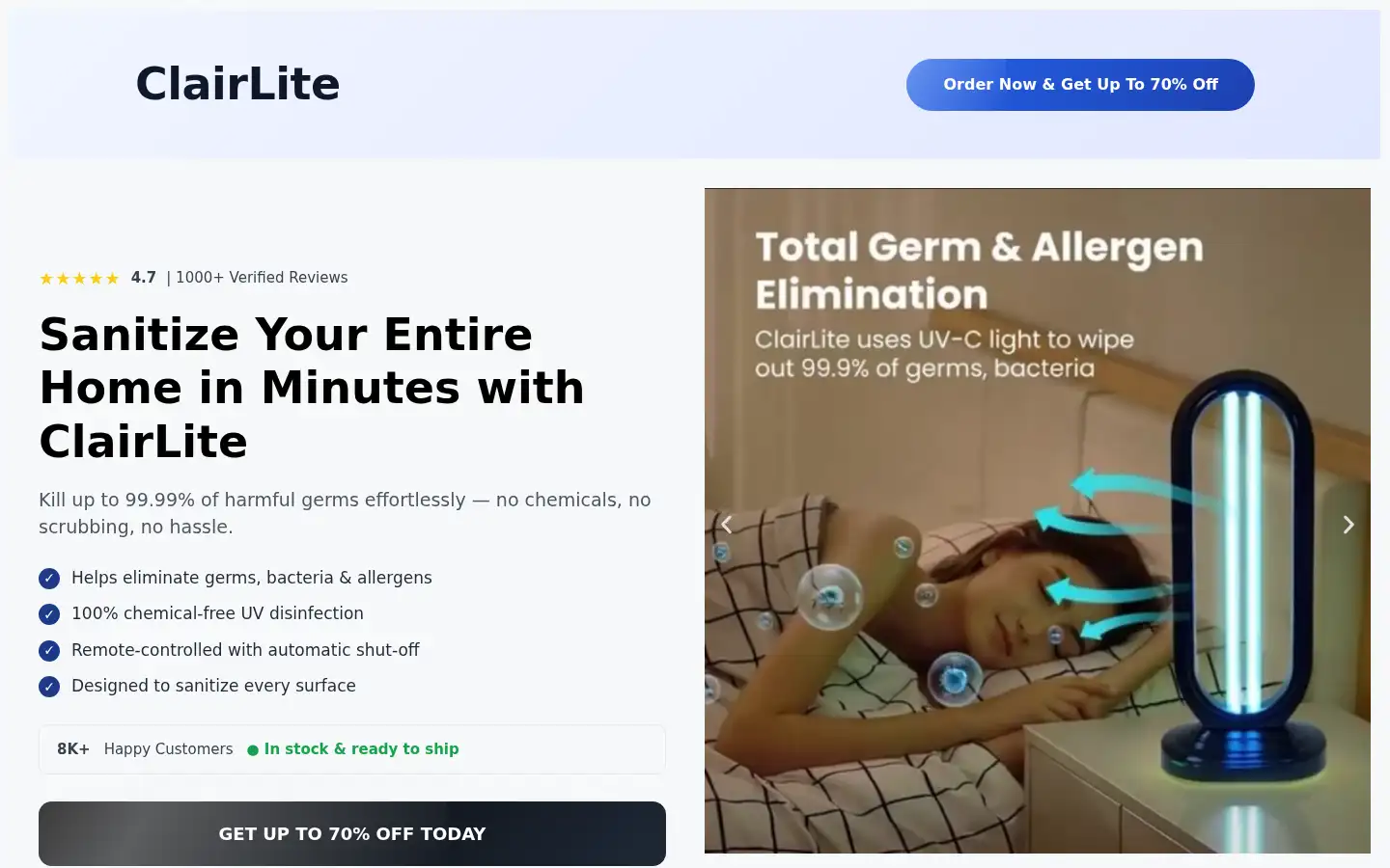 Screenshot of clairlite.net
