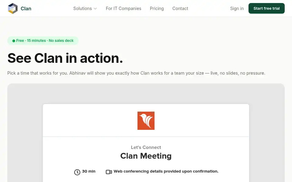 Screenshot of clan.biz