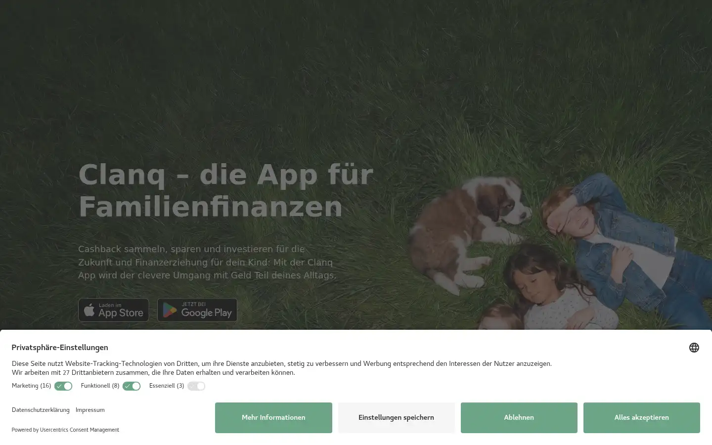 Screenshot of clanq.de