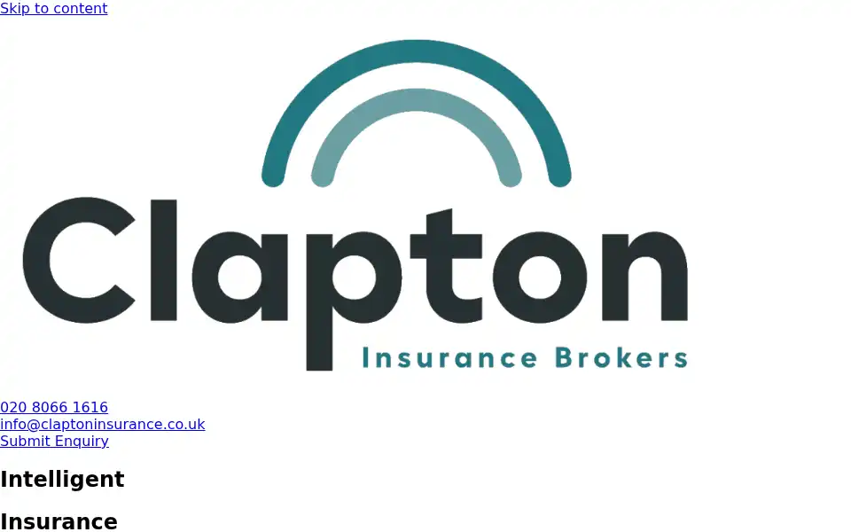 Screenshot of claptoninsurance.co.uk