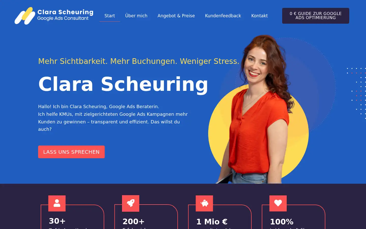 Screenshot of clara-scheuring.de