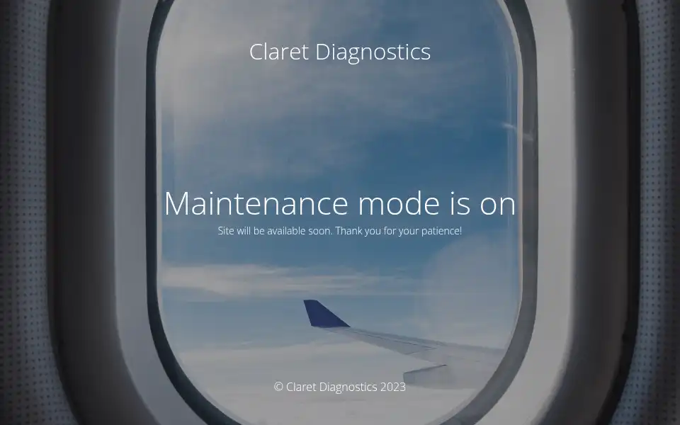Screenshot of claretdiagnostics.com
