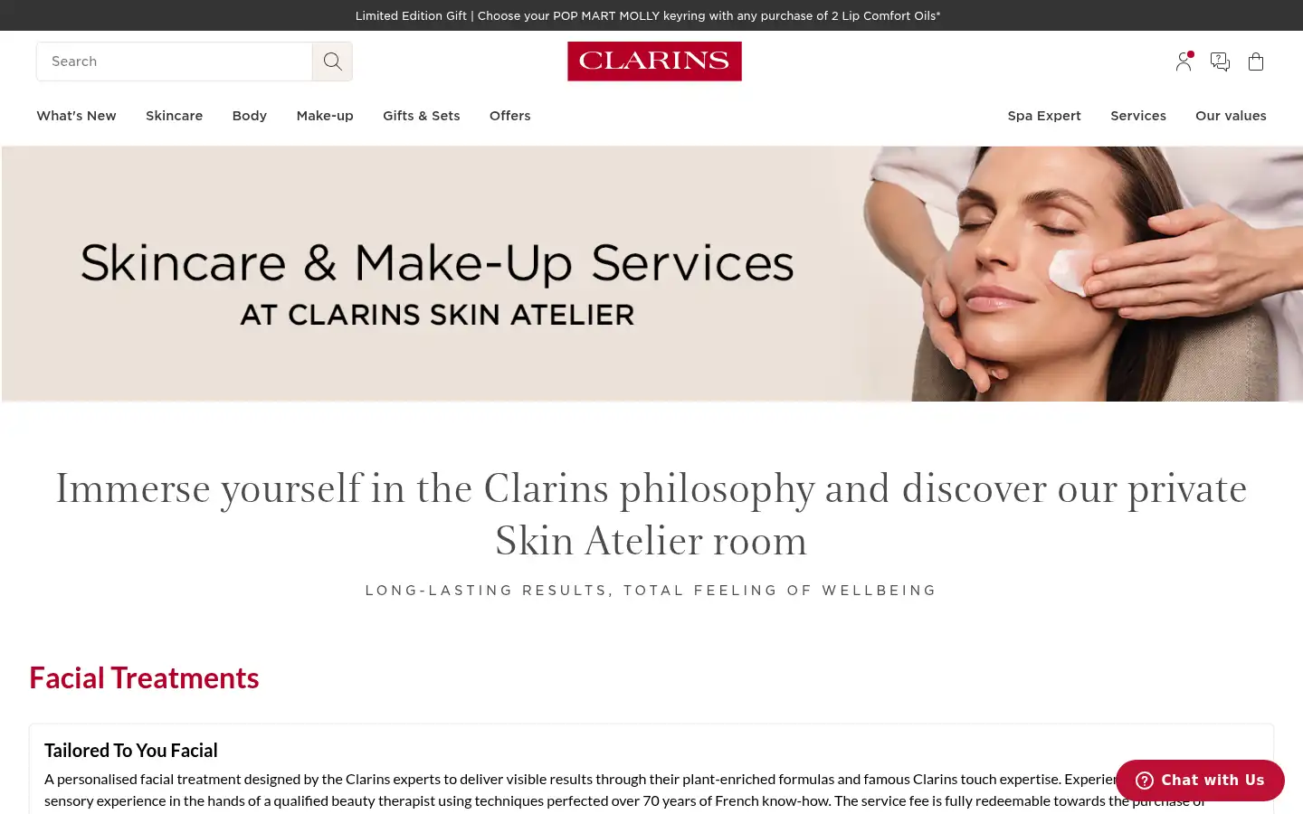 Screenshot of clarins.com.au