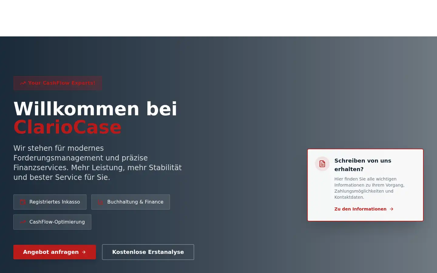 Screenshot of clariocase.de