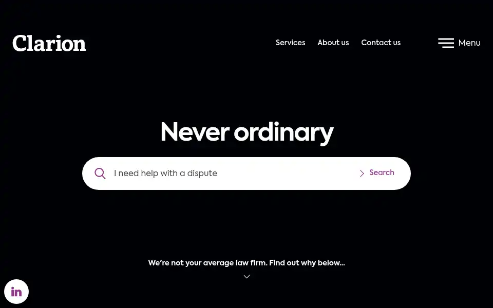 Screenshot of clarionsolicitors.com