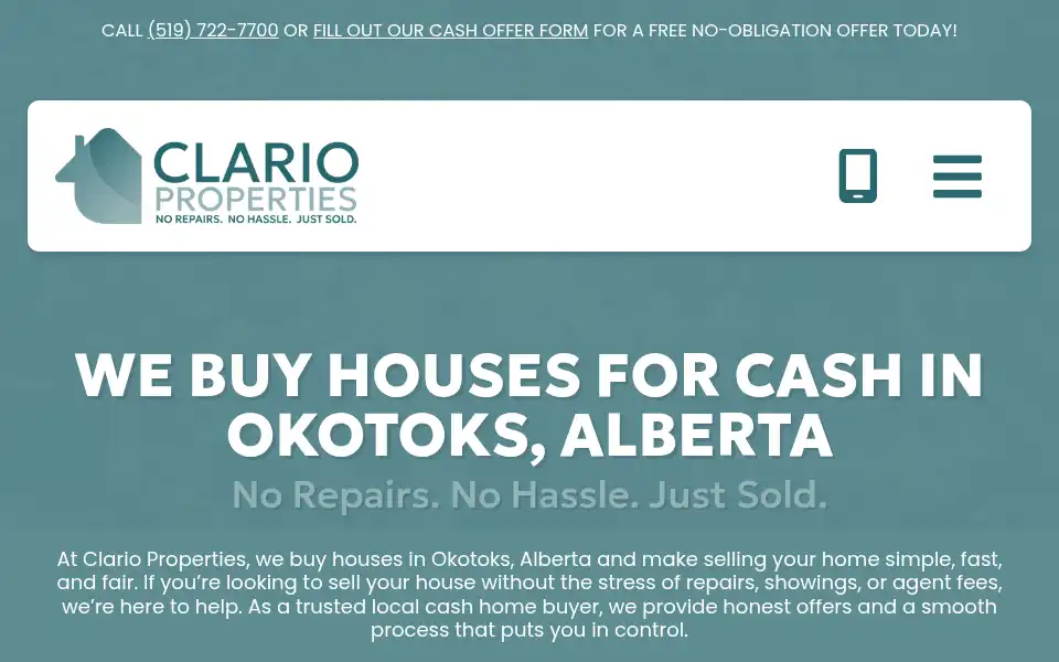Screenshot of clarioproperties.ca