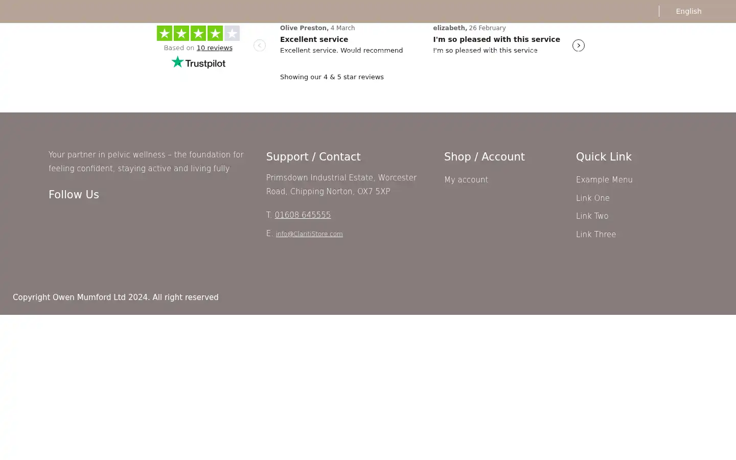 Screenshot of claritistore.com
