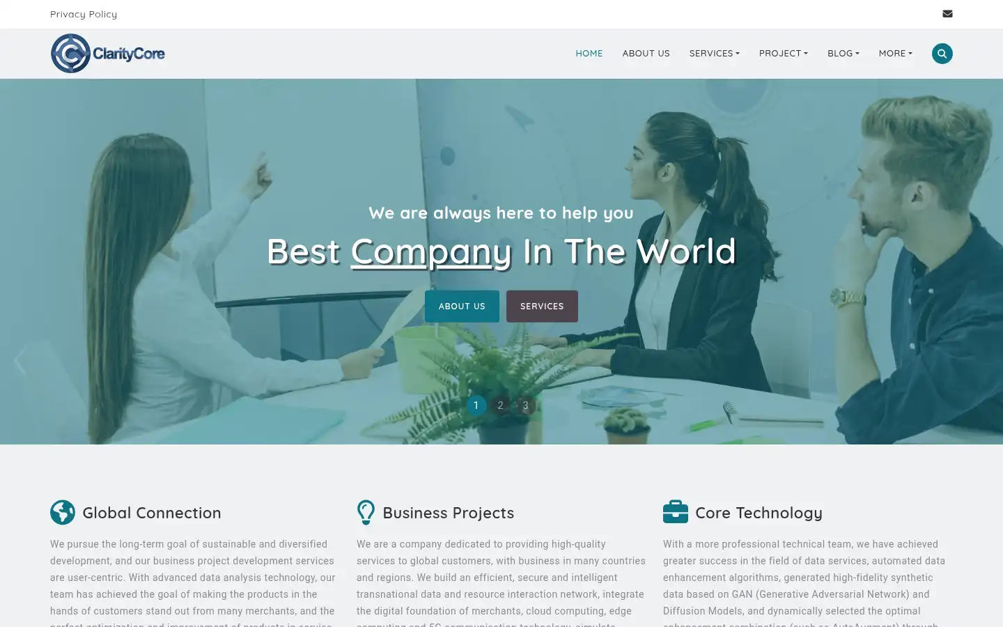 Screenshot of claritycorecoltd.com