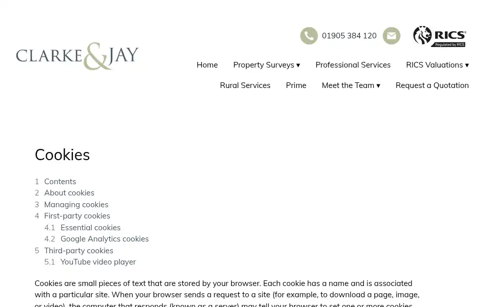 Screenshot of clarkeandjay.co.uk
