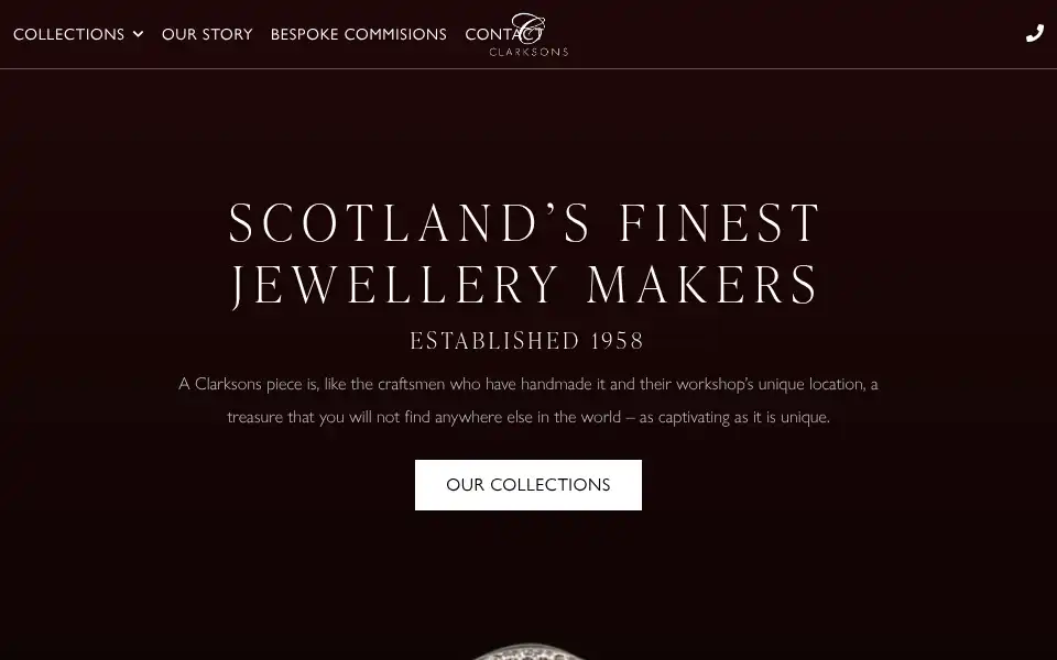 Screenshot of clarksonsedinburgh.co.uk