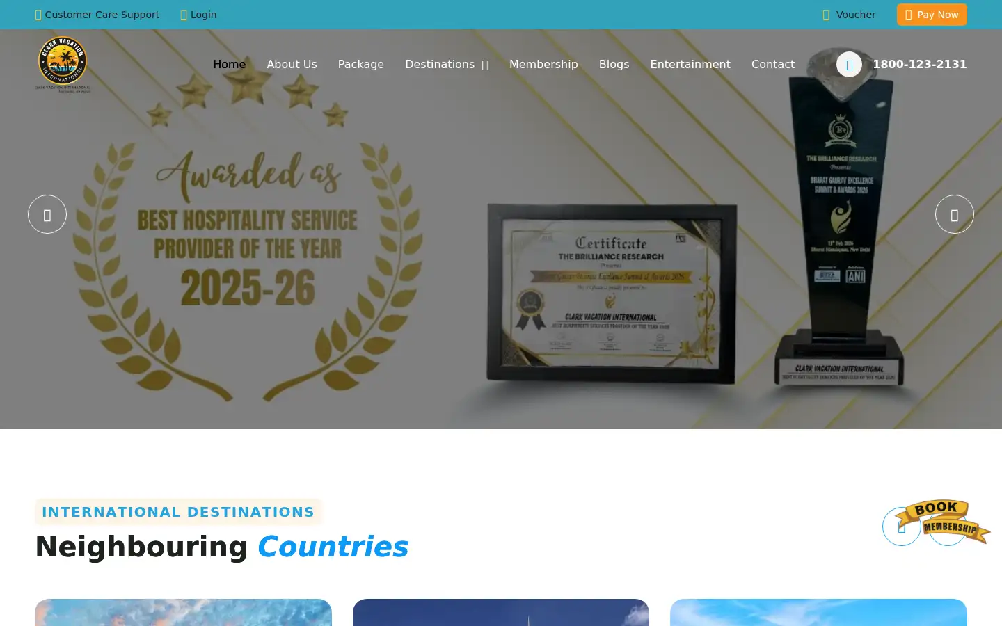 Screenshot of clarkvacationinternational.com