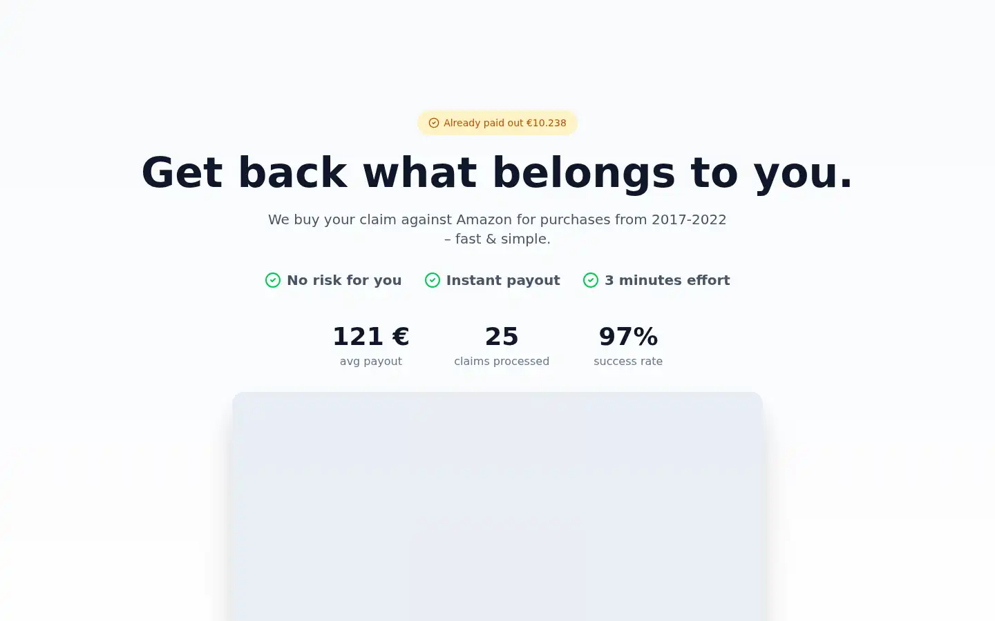Screenshot of claroclaim.de