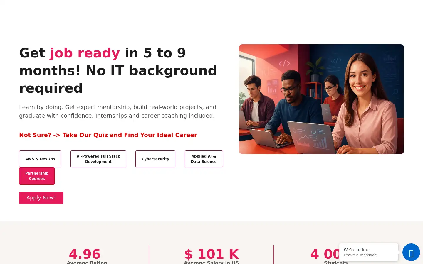 Screenshot of clarusway.com