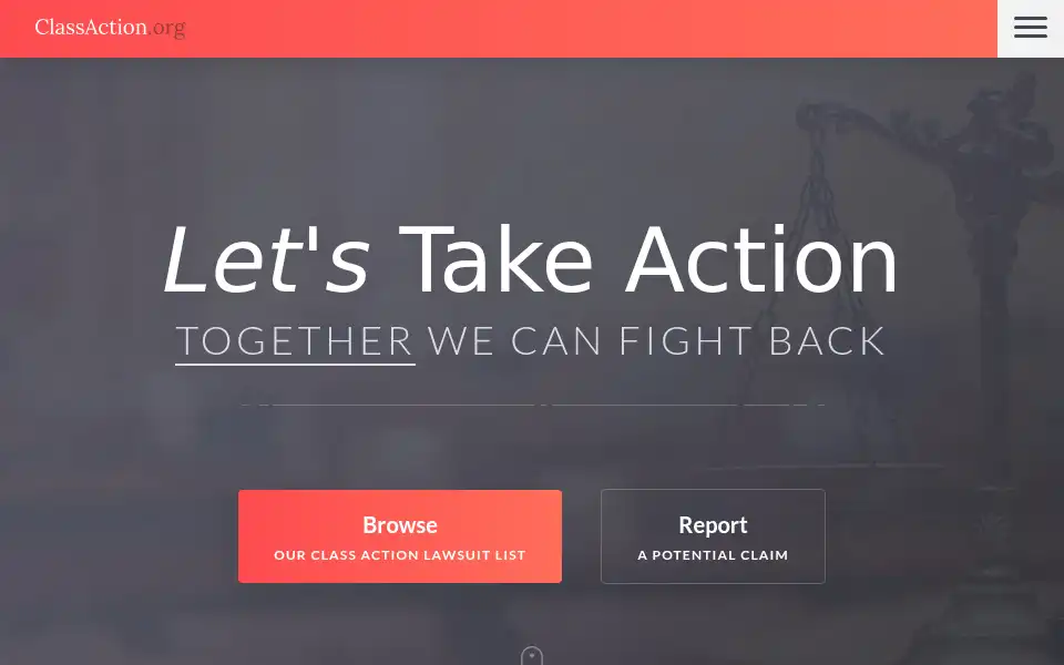 Screenshot of classaction.org