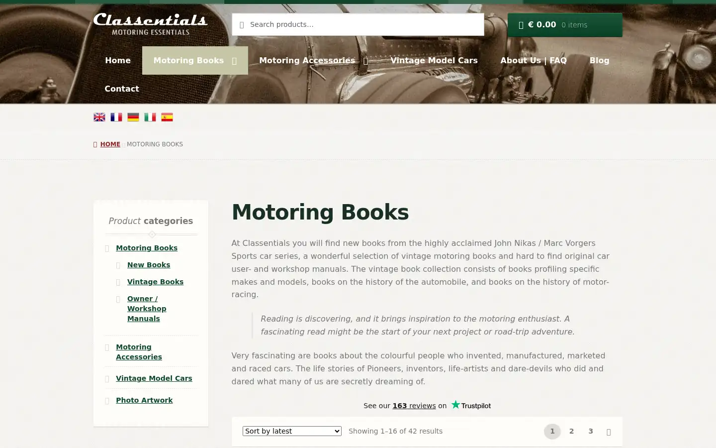 Screenshot of classentials.com