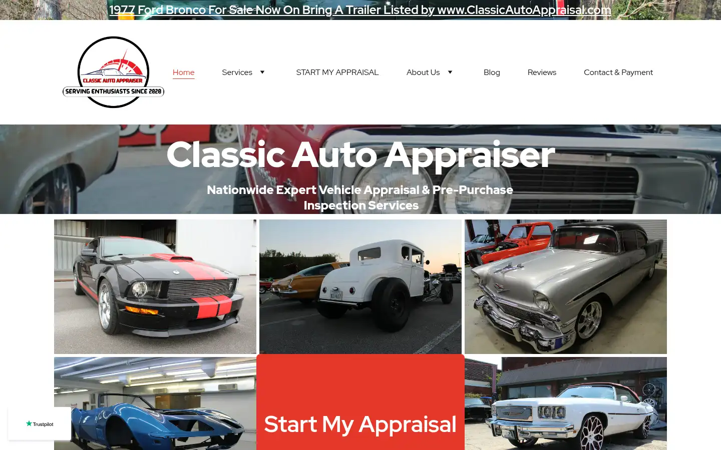 Screenshot of classicautoappraisal.com