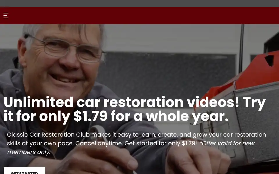 Screenshot of classiccarrestorationclub.com