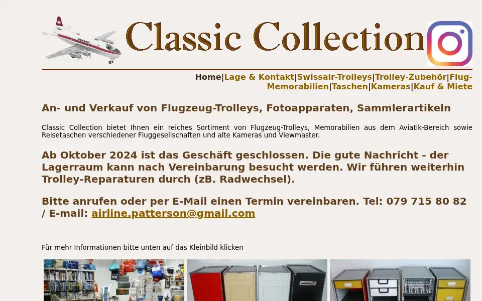 Screenshot of classiccollection.ch