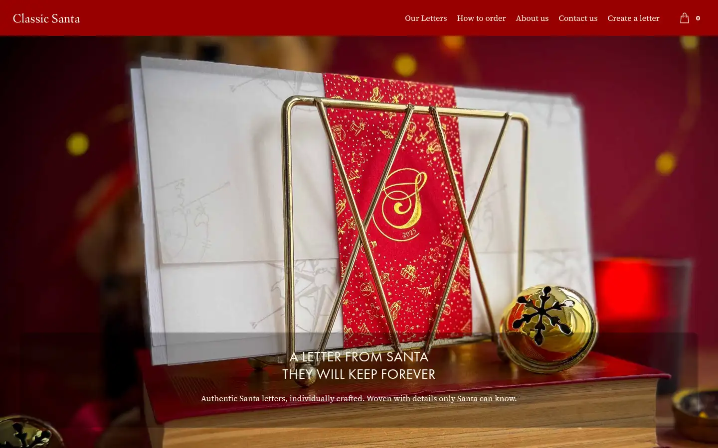 Screenshot of classicsanta.co.uk