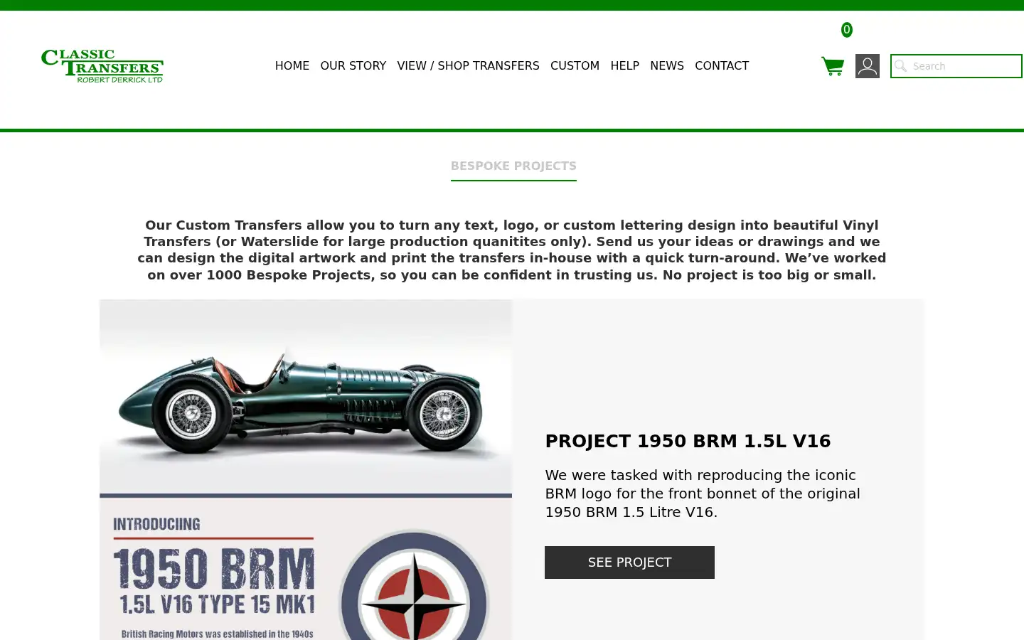 Screenshot of classictransfers.co.uk