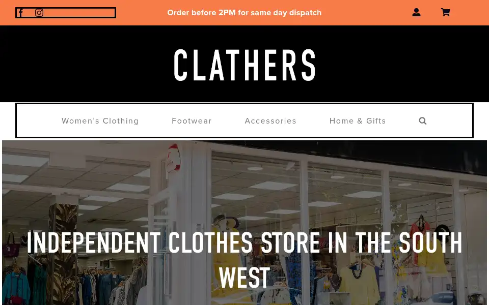 Screenshot of clathers.com