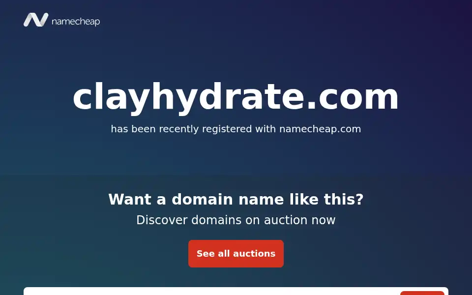 Screenshot of clayhydrate.com