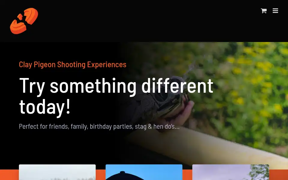 Screenshot of claytargetevents.co.uk
