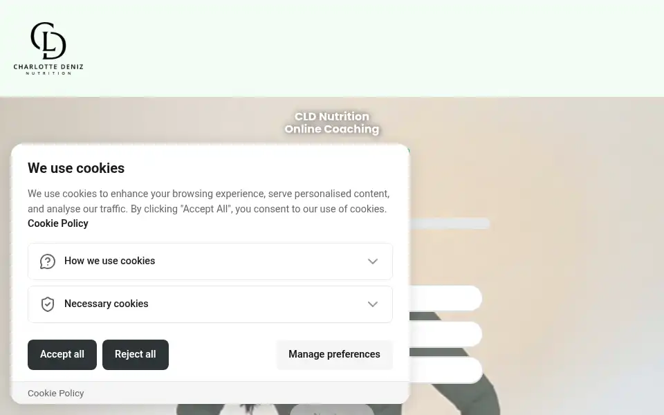 Screenshot of cldnutritionltd.co.uk