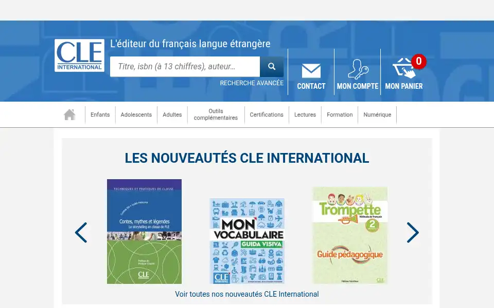 Screenshot of cle-international.com