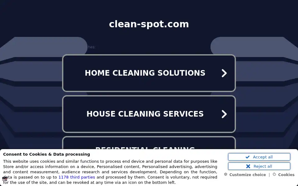 Screenshot of clean-spot.com