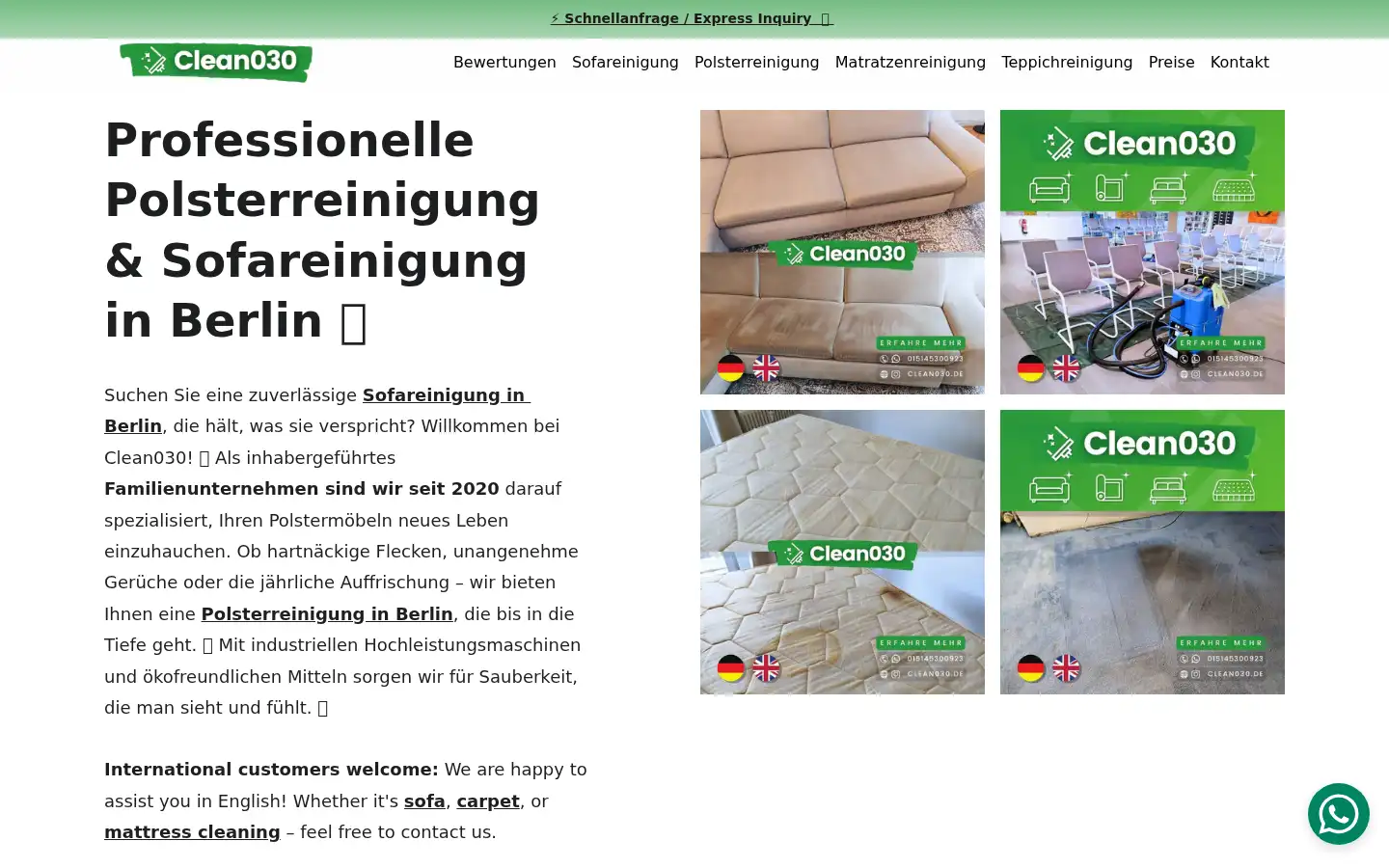 Screenshot of clean030.de