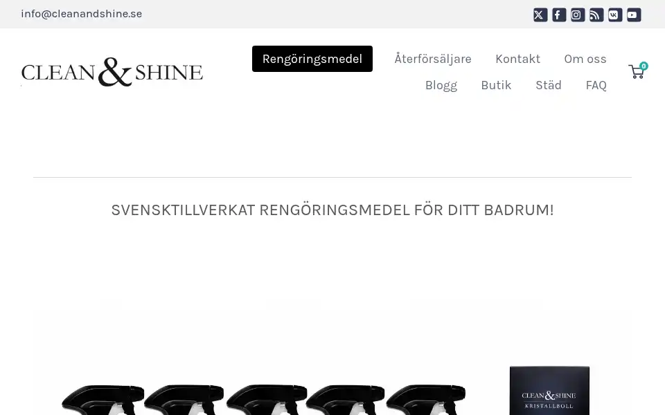 Screenshot of cleanandshine.se