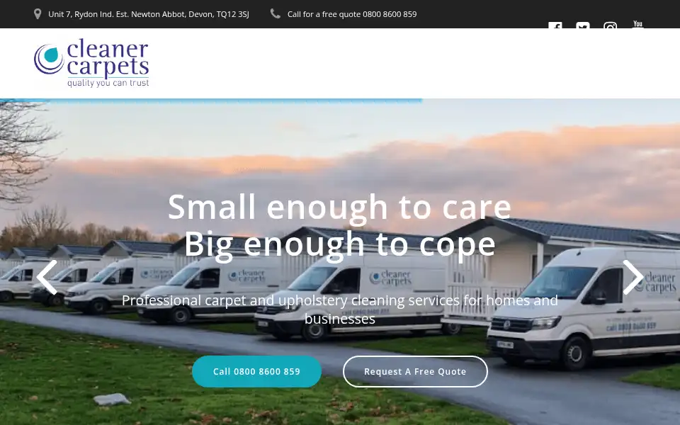 Screenshot of cleanercarpets.co.uk
